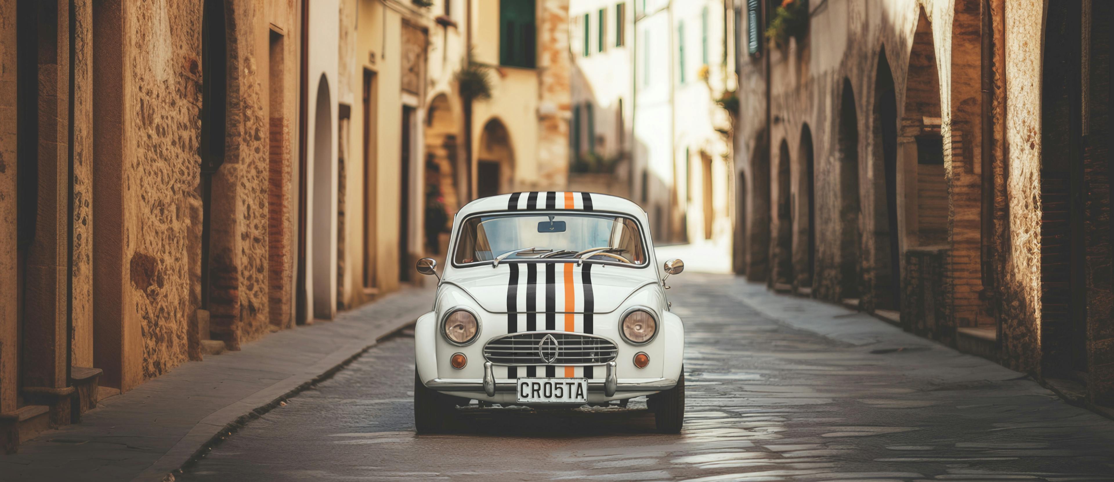  Italian car branded with Crosta Mollica’s stripes.