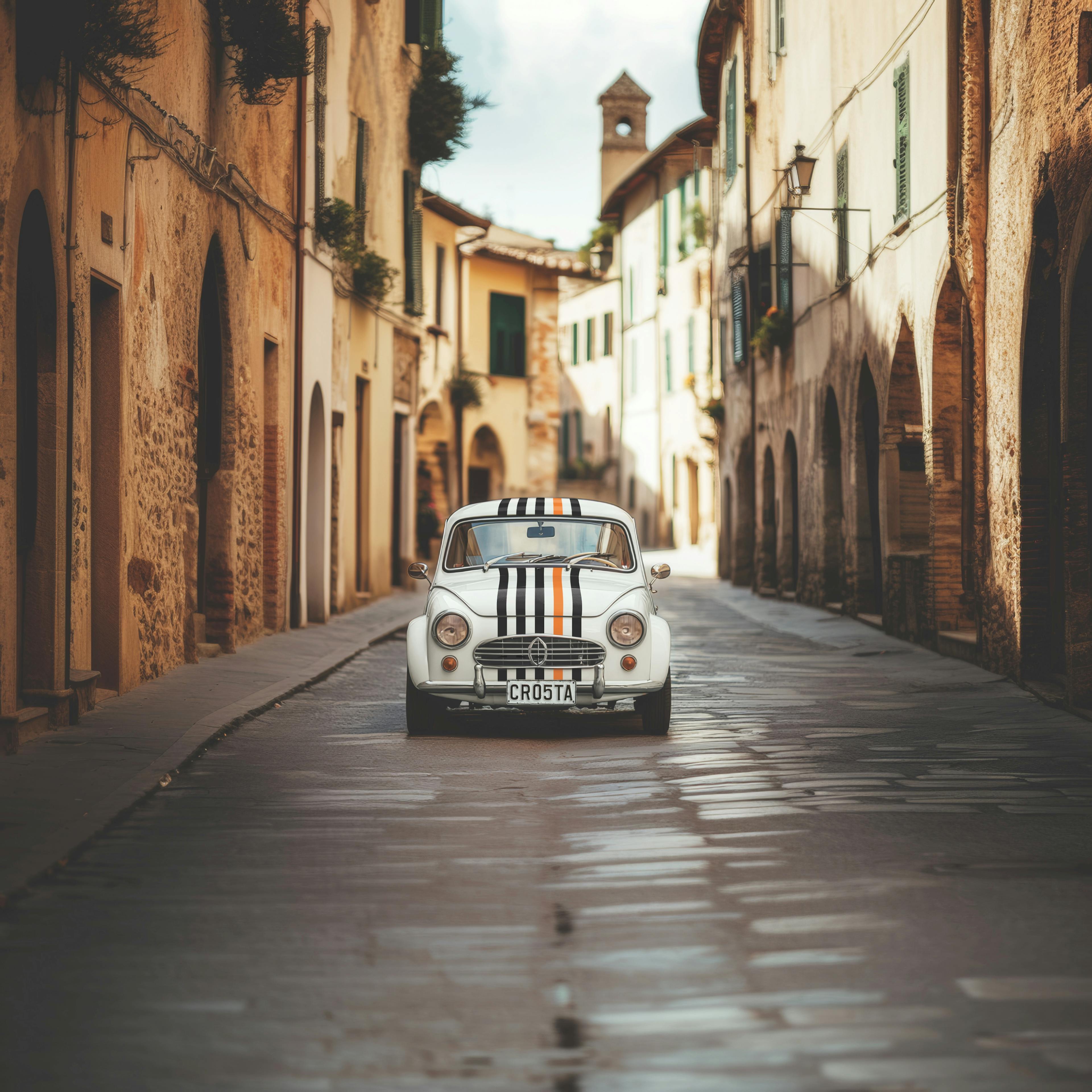  Italian car branded with Crosta Mollica’s stripes.