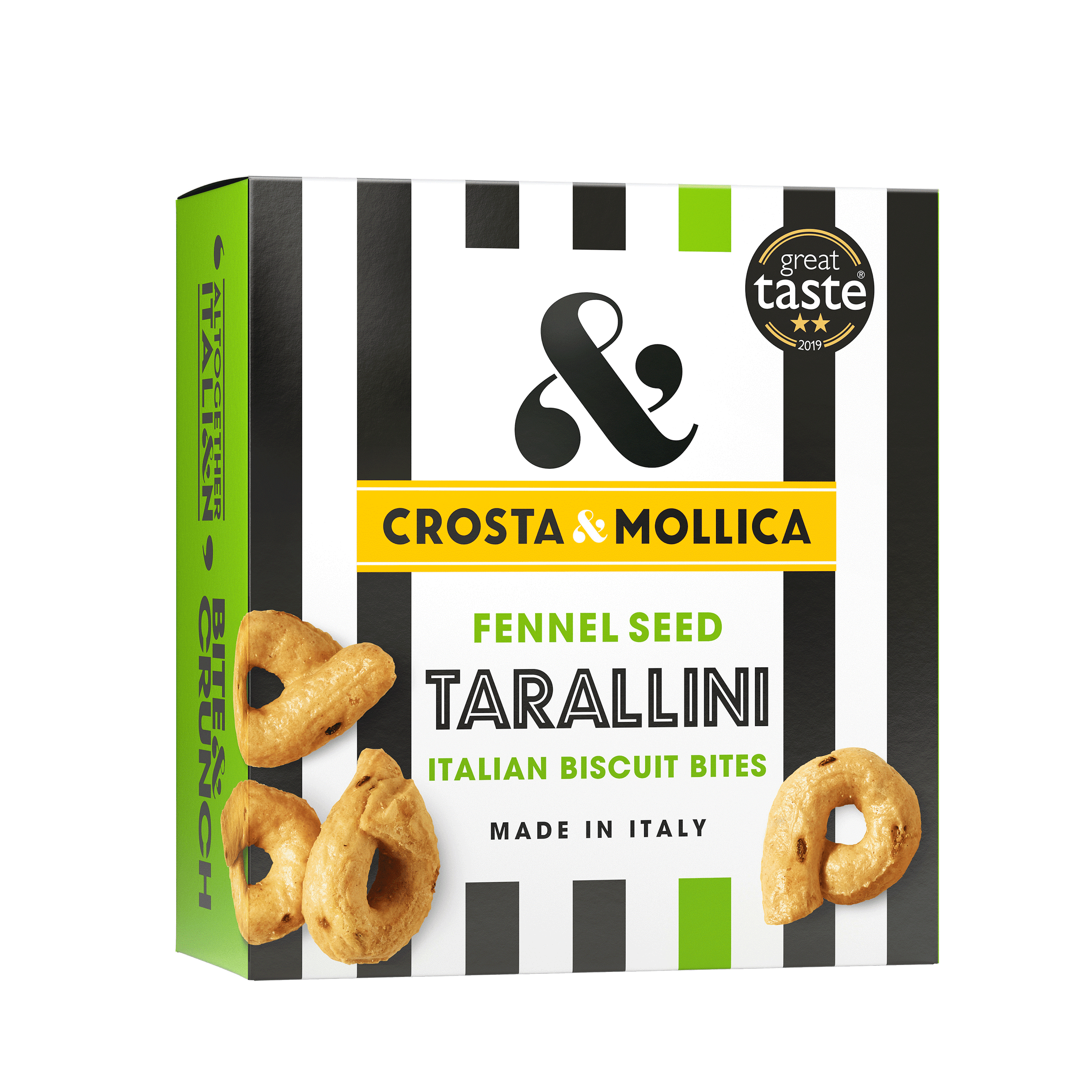 Crosta Mollica Fennel Seed Tarallini snack made in Italy

