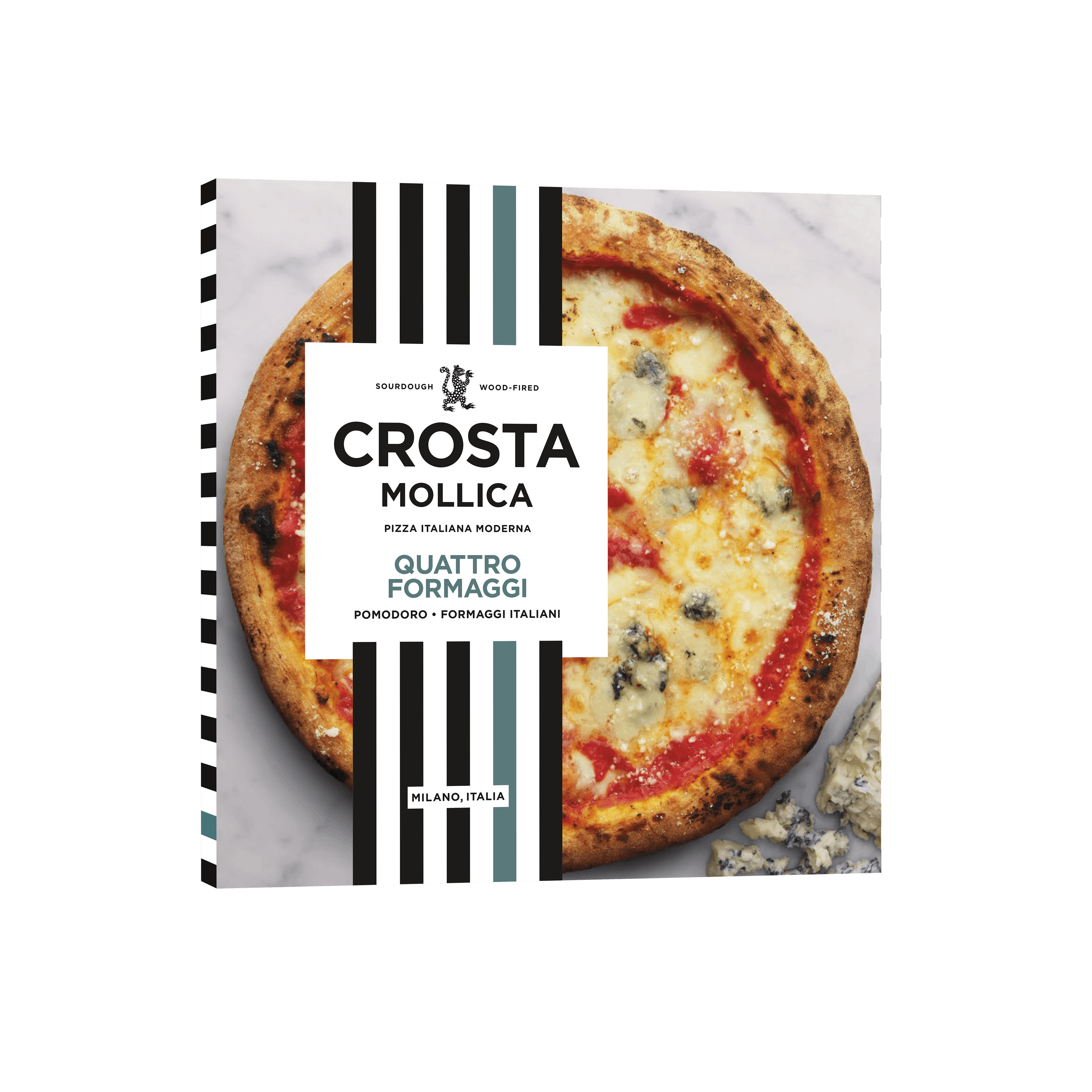 Crosta Mollica Quattro Formaggi Holzofen Pizza