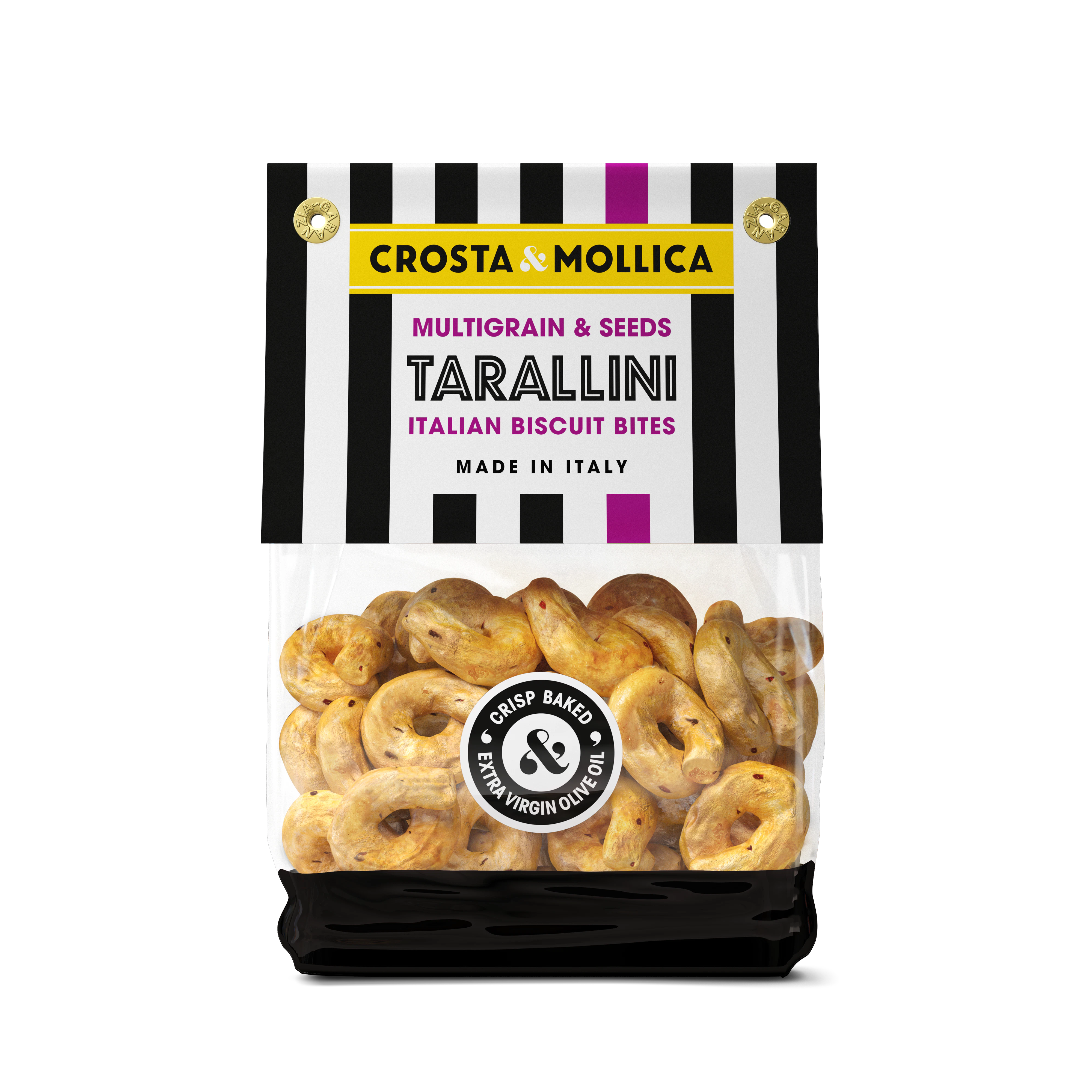Multigrain & Seeds Tarallini packging.