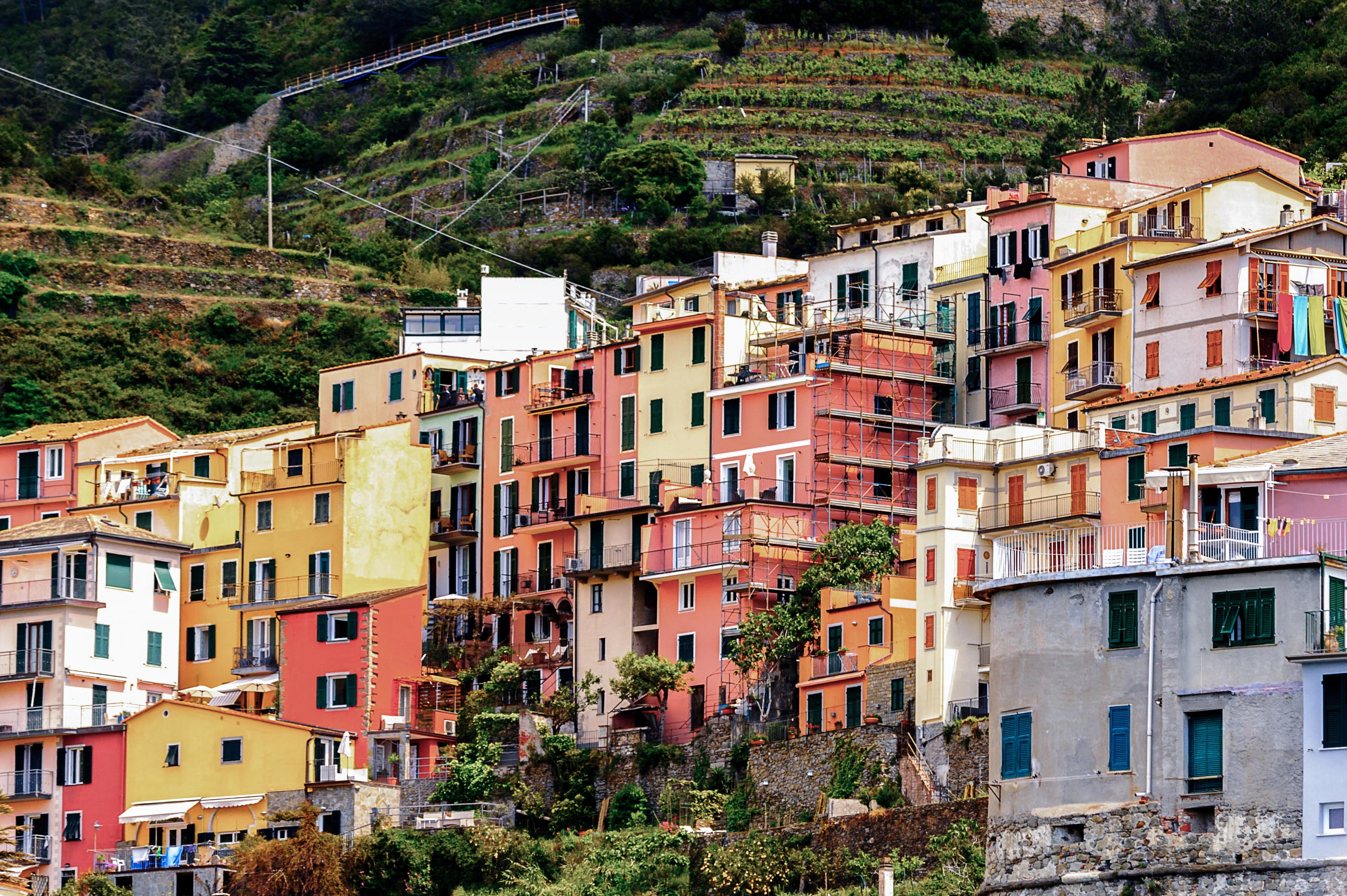 A hillside town in Italy.