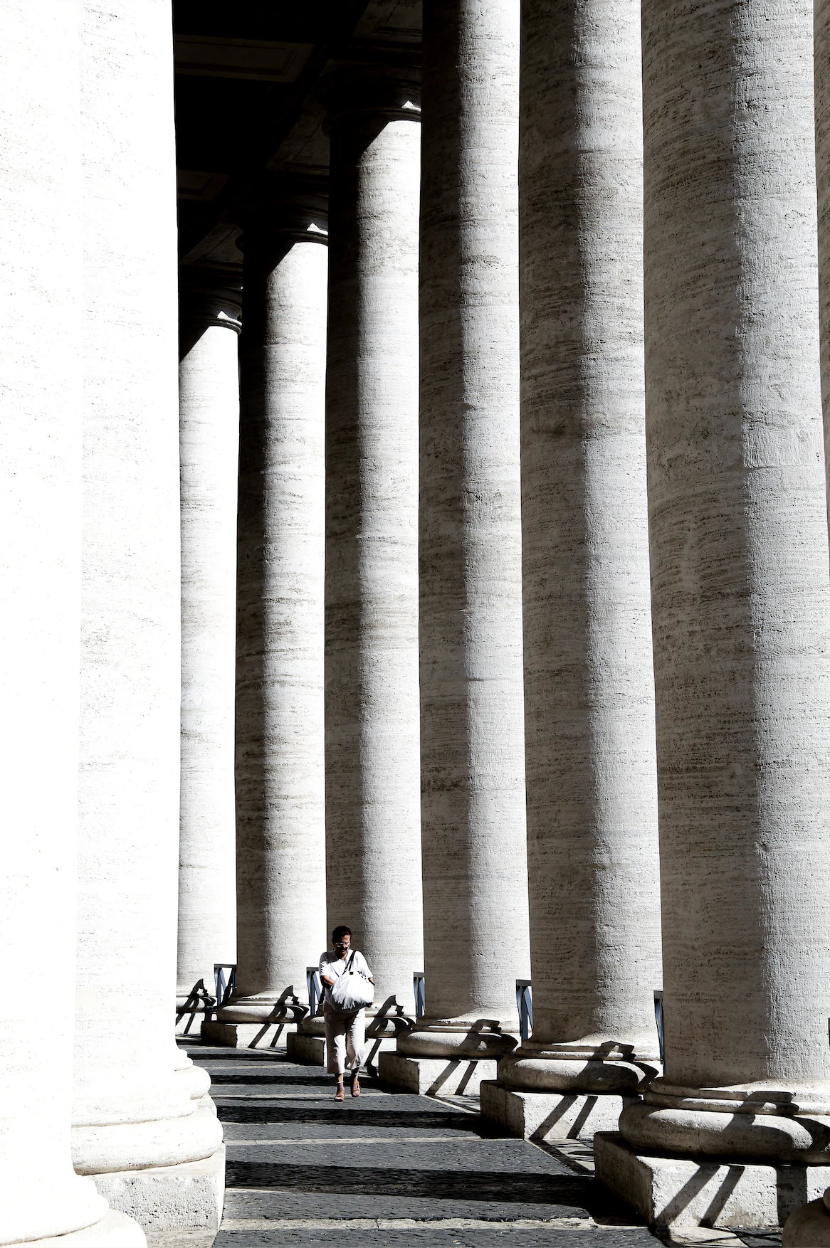 Pillars in sunlight.
