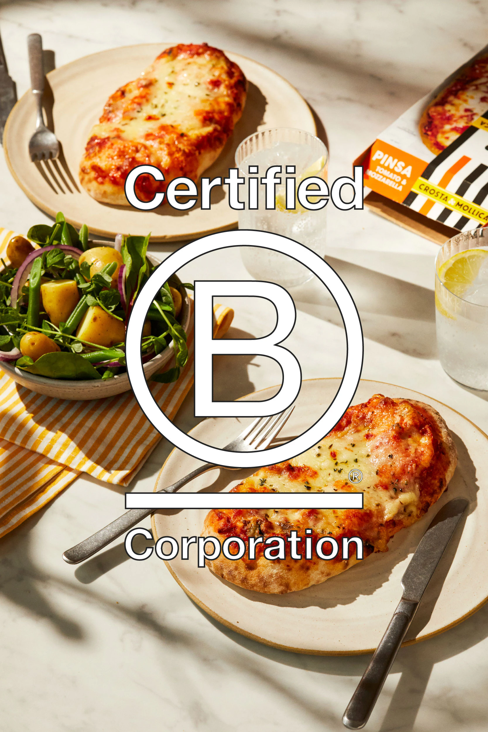 B corp status -white- Crosta & Mollica