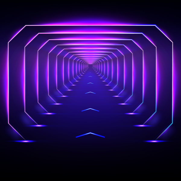 Black, purple and blue futuristic lines 