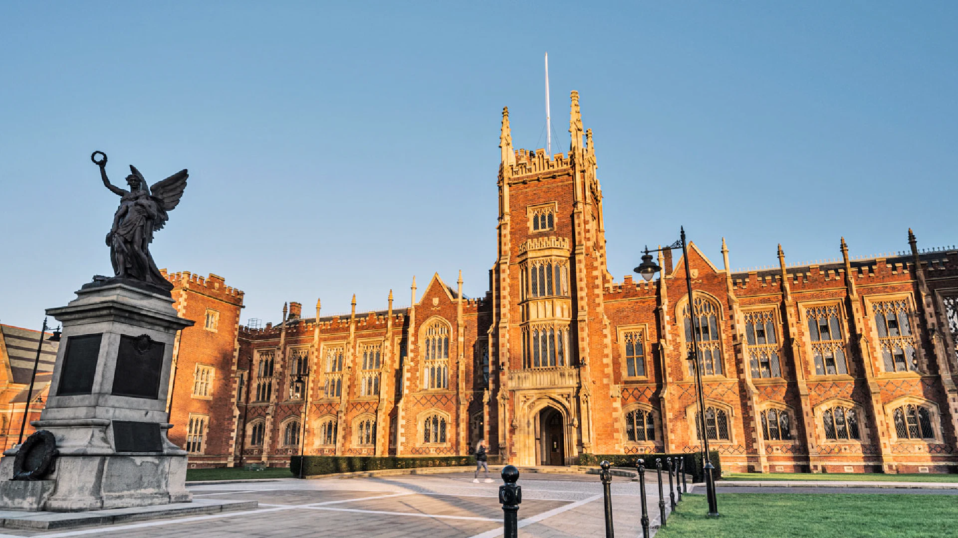 a photo of QUB's campus